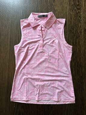 G/FORE women’s xs Pink camo Sleeveless golf collared Top